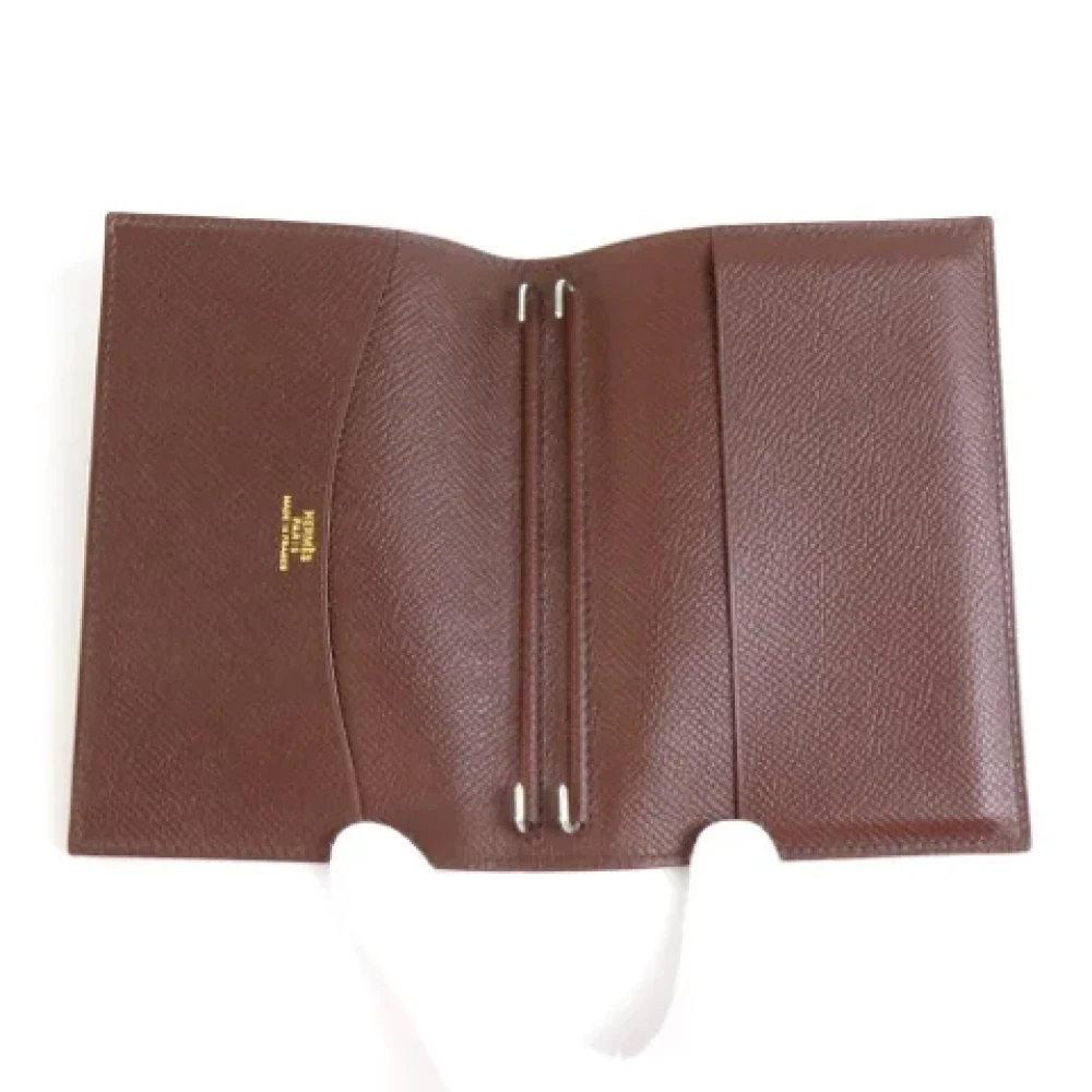 Hermès Vintage Pre-owned Leather wallets Brown Dames