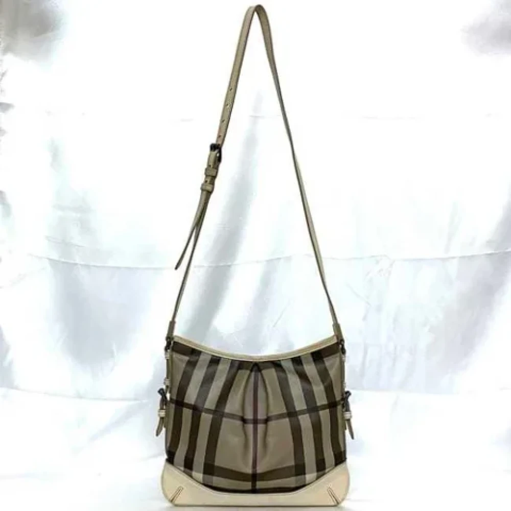 Burberry Vintage Pre-owned Leather shoulder-bags Gray Dames
