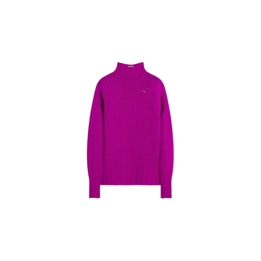 Lanvin Oversized Coltrui Merinowollen Trui Pink Dames