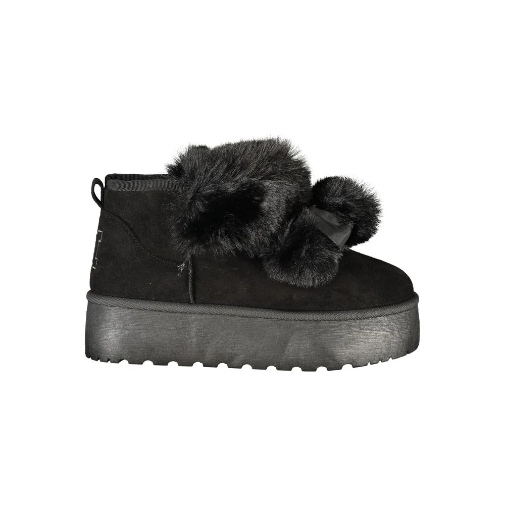 Laura Biagiotti Women's Black Wedge Ankle Boot - Winter Boots - 5 Uk - Shoes
