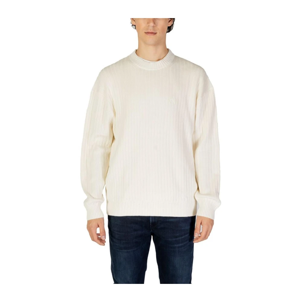 Calvin Klein Jeans Katoenen Gebreide Trui Beige Heren