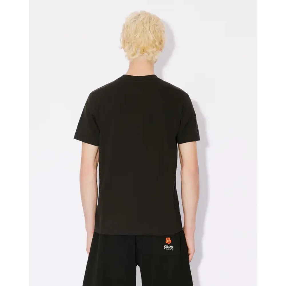 Kenzo Eiffeltoren Geborduurd Slim Fit T-shirt Black Heren