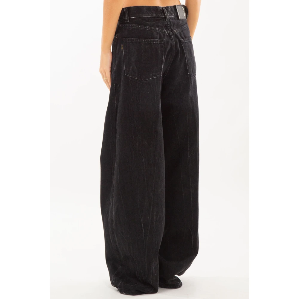 Haikure Zwarte Was Losse Jeans Black Dames