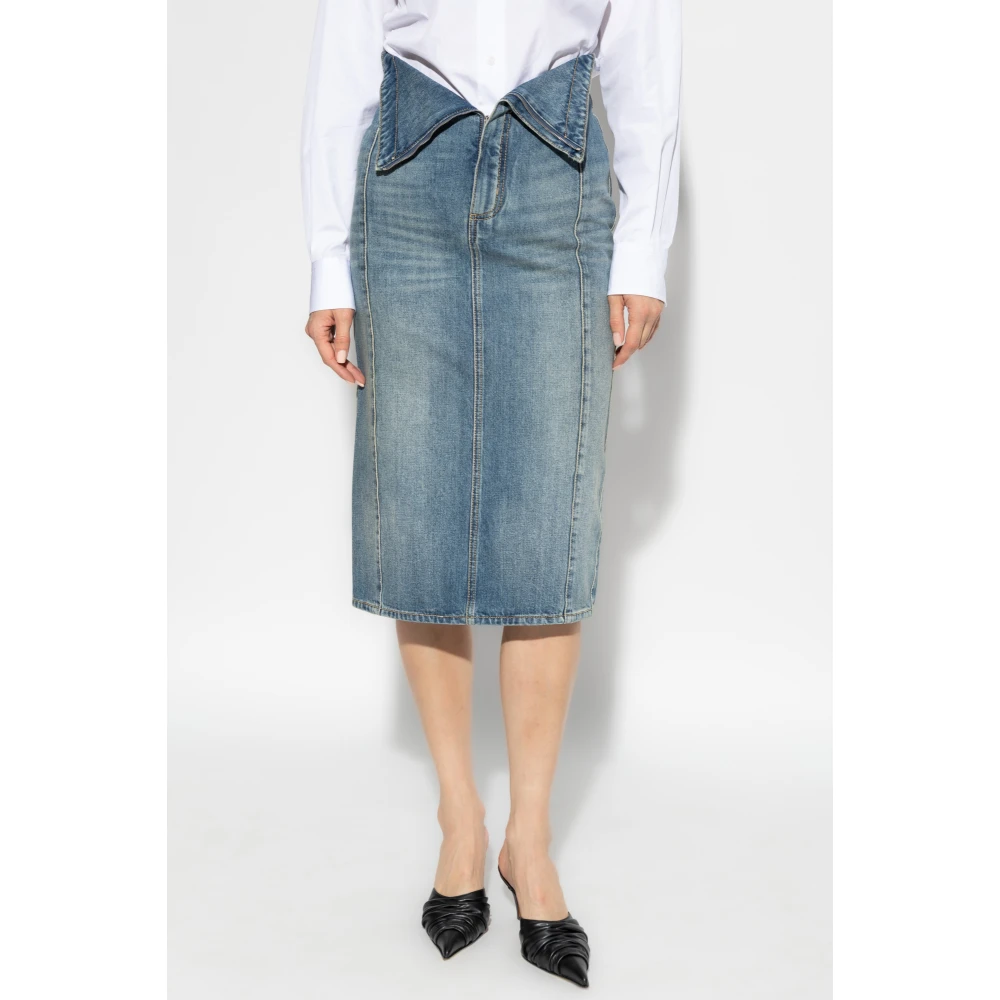 alexander mcqueen Denim rok Blue Dames