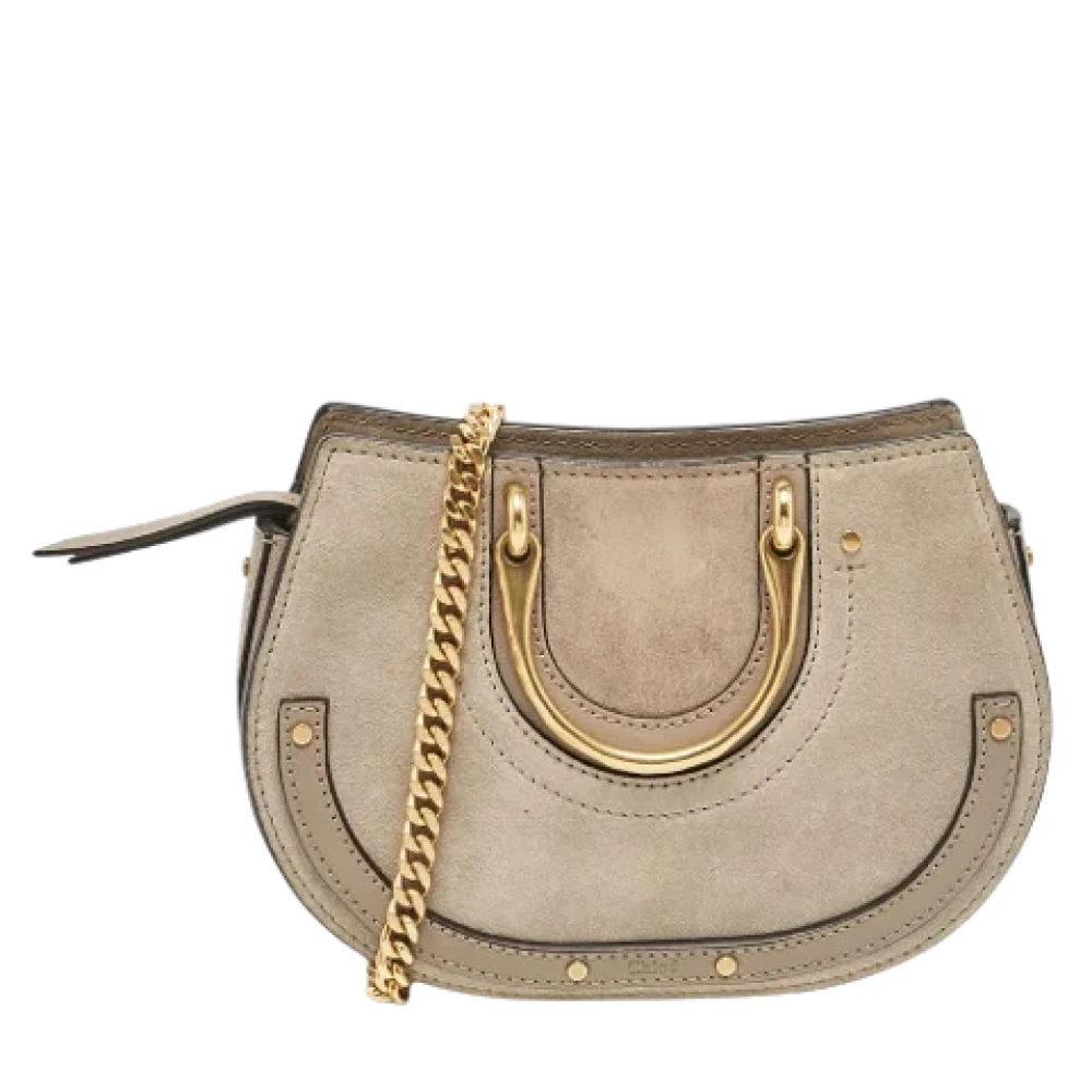 Chloé Pre-owned Leather handbags Gray Dames