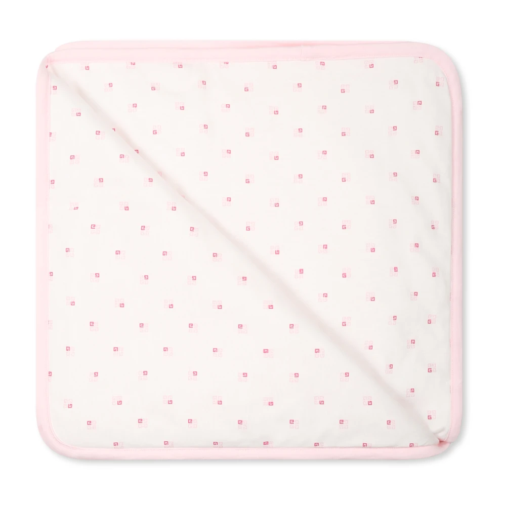Givenchy Roze Deken 4G Motief Katoenen Jersey Pink Unisex