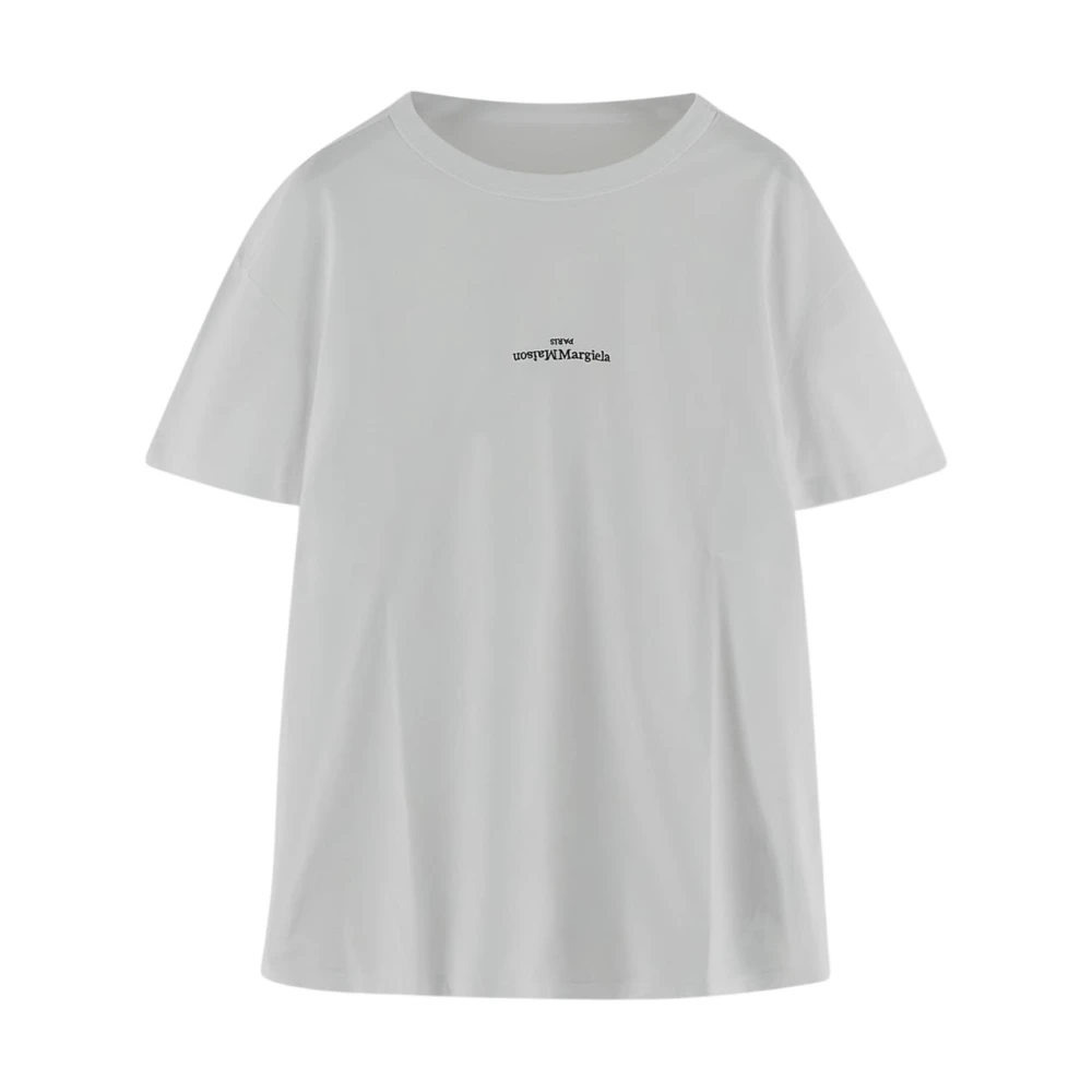 Maison Margiela Katoenen Logo T-shirt White Heren