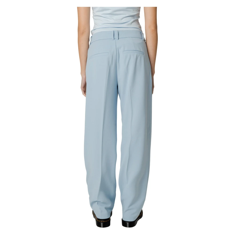 Only Lichtblauwe Straight Leg Broek Blue Dames