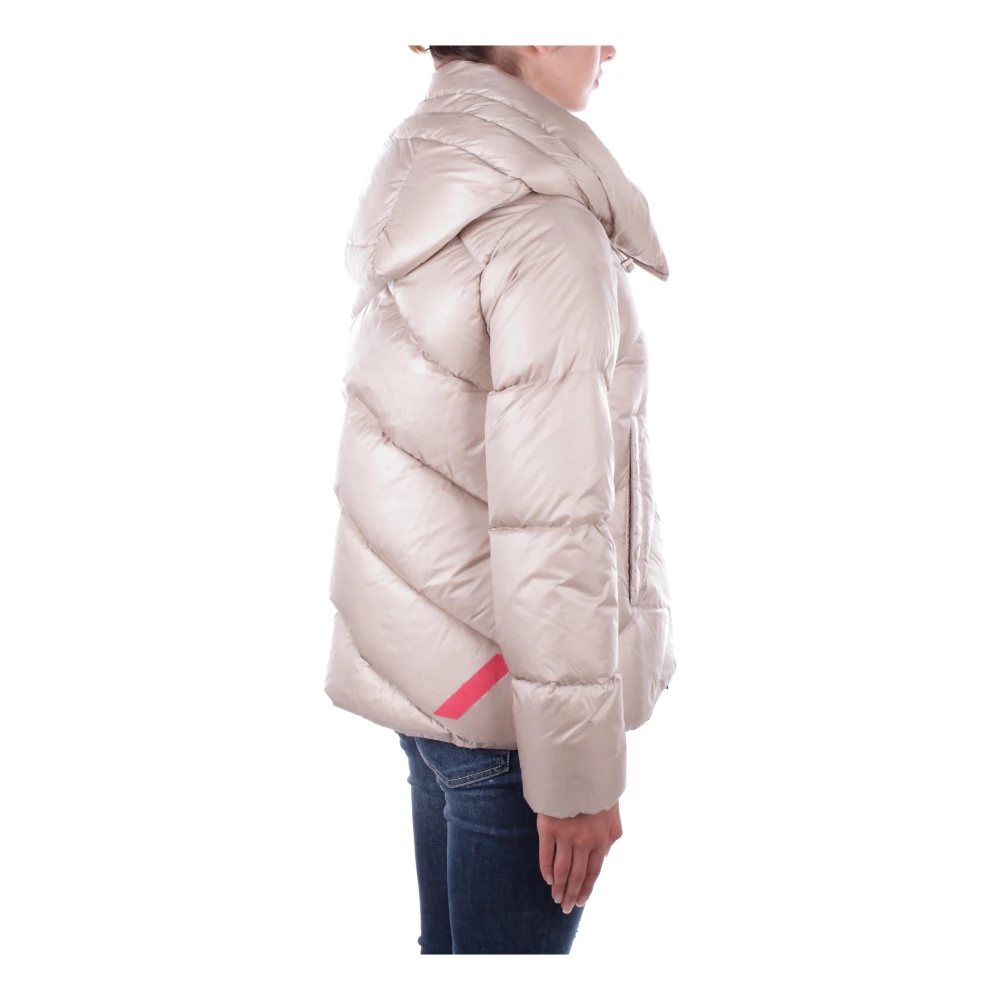 Afterlabel Beige Jas met Capuchon en Rits Beige Dames