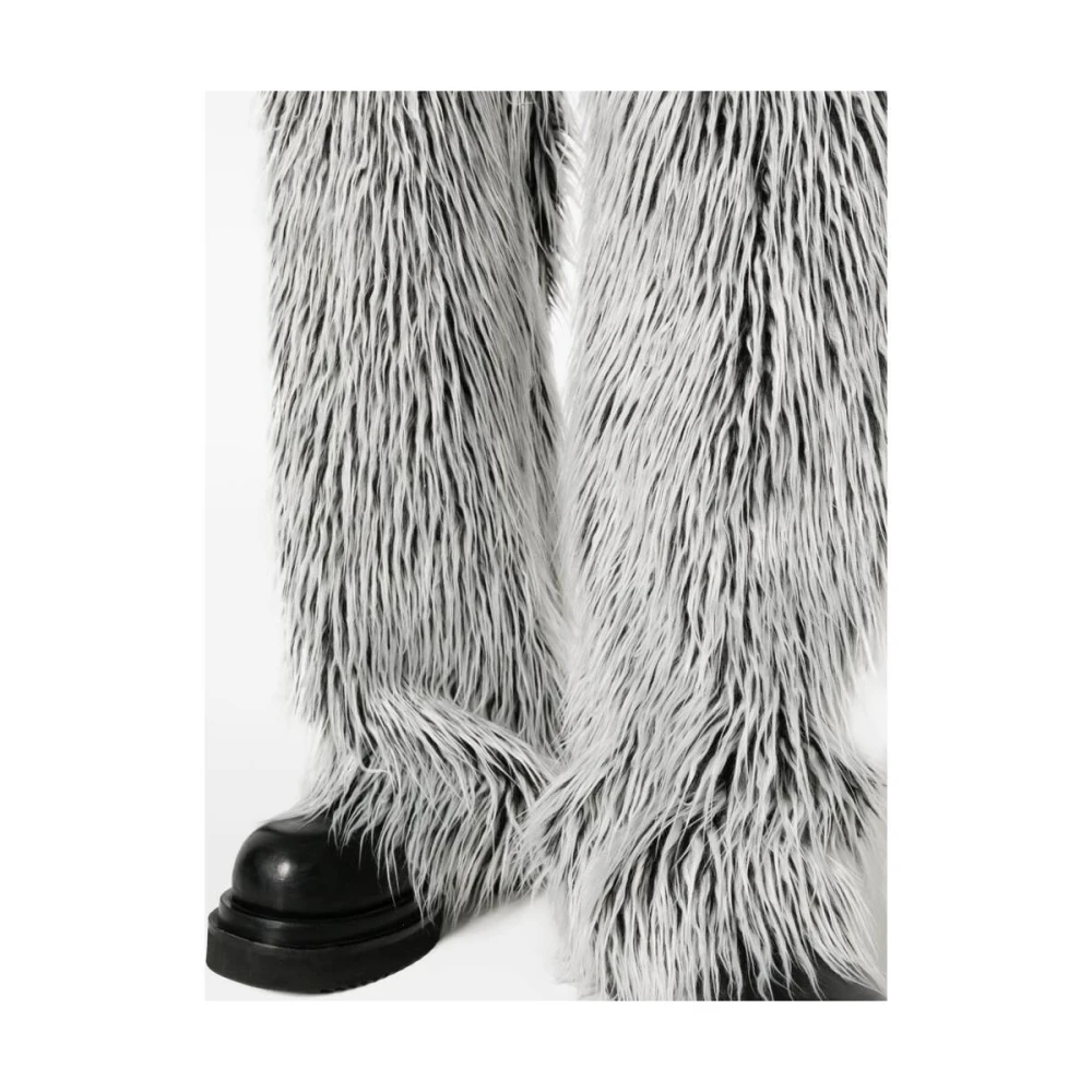 Dolce & Gabbana Faux-Fur Op Maat Gesneden Broek White Heren