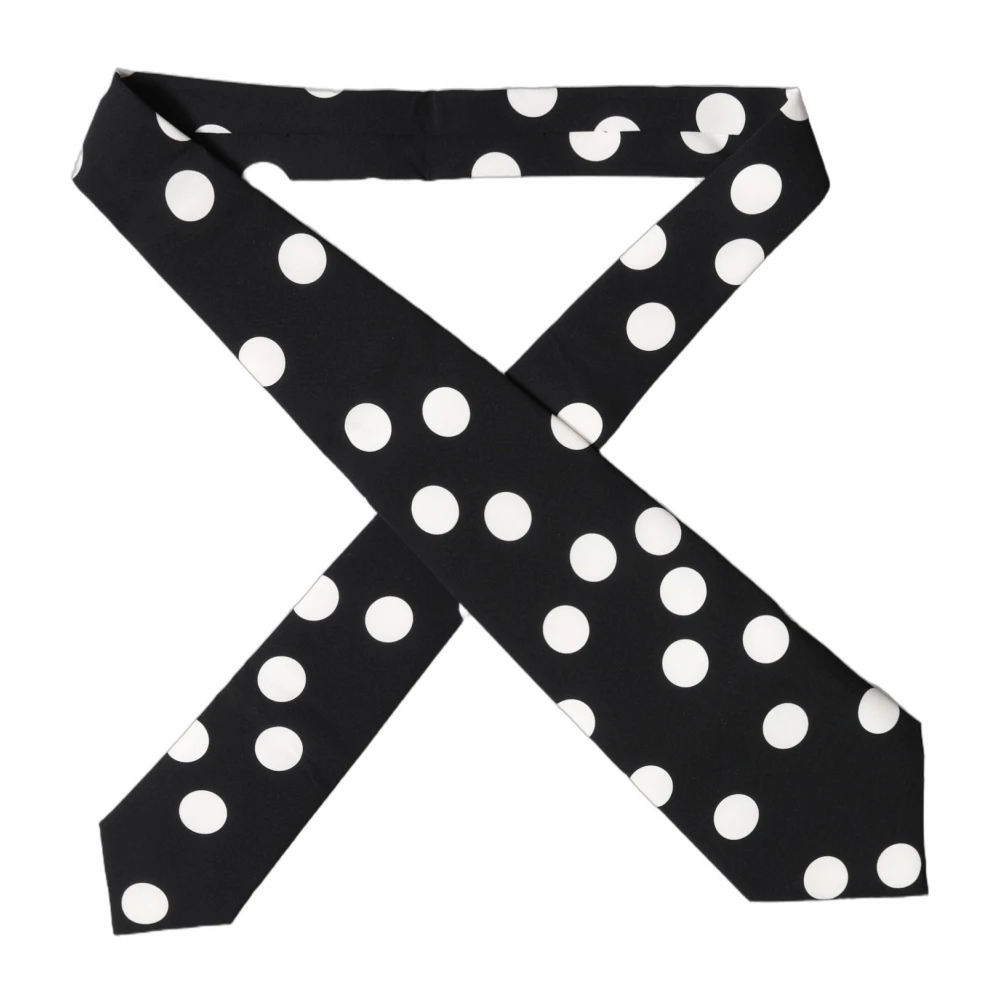 Dolce & Gabbana Donna Nero - Polka Dot Silk Adjustable Necktie - Accessories - One Size