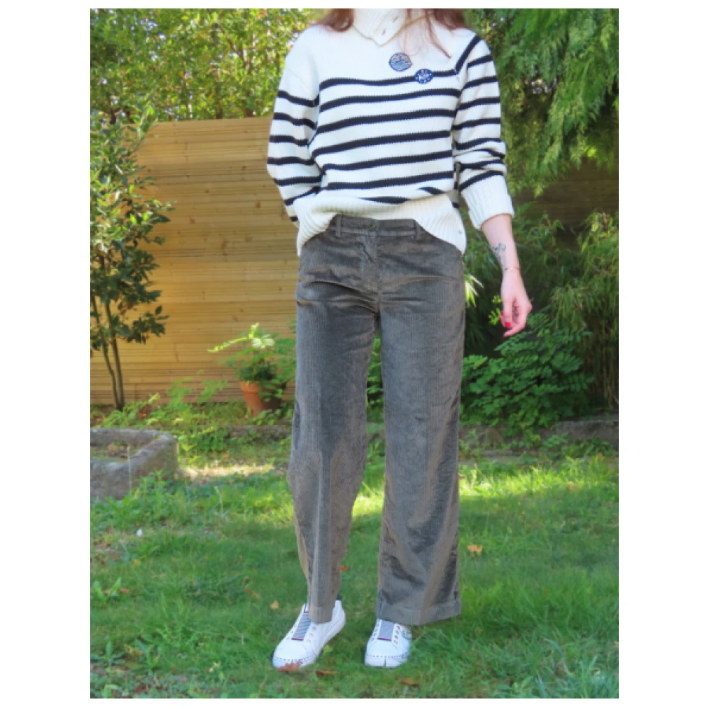Mason's Wijde Corduroy Broek Green Dames