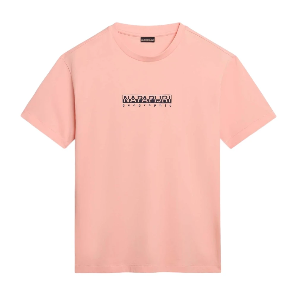 Napapijri Korte Mouw T-shirt Pink Heren