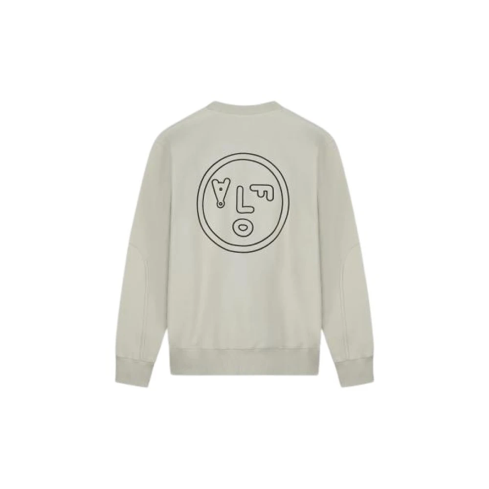 Olaf Hussein Olaf Face Crewneck Cement Gray Heren