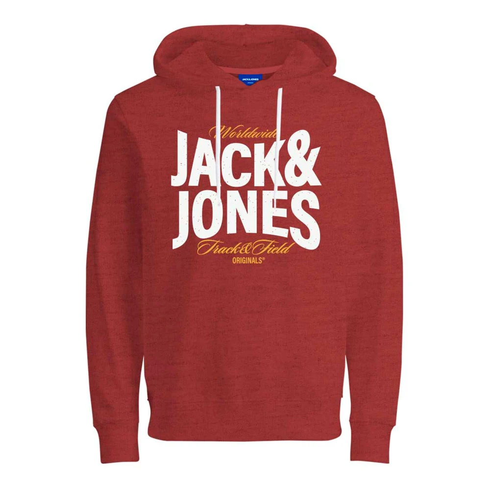 Jack & jones Comfortabele hoodie met verstelbare capuchon Red Heren