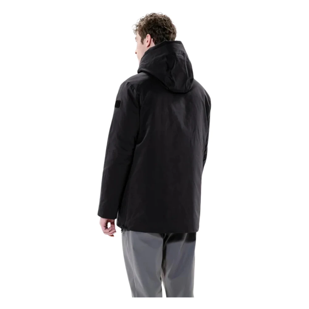 Duno Grijze gewatteerde parka met dubbele capuchon Gray Heren