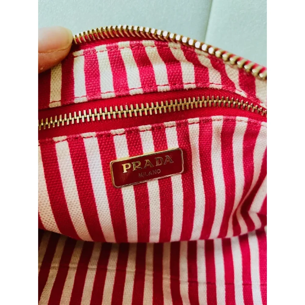 Prada Vintage Pre-owned Canvas home-office Red Dames