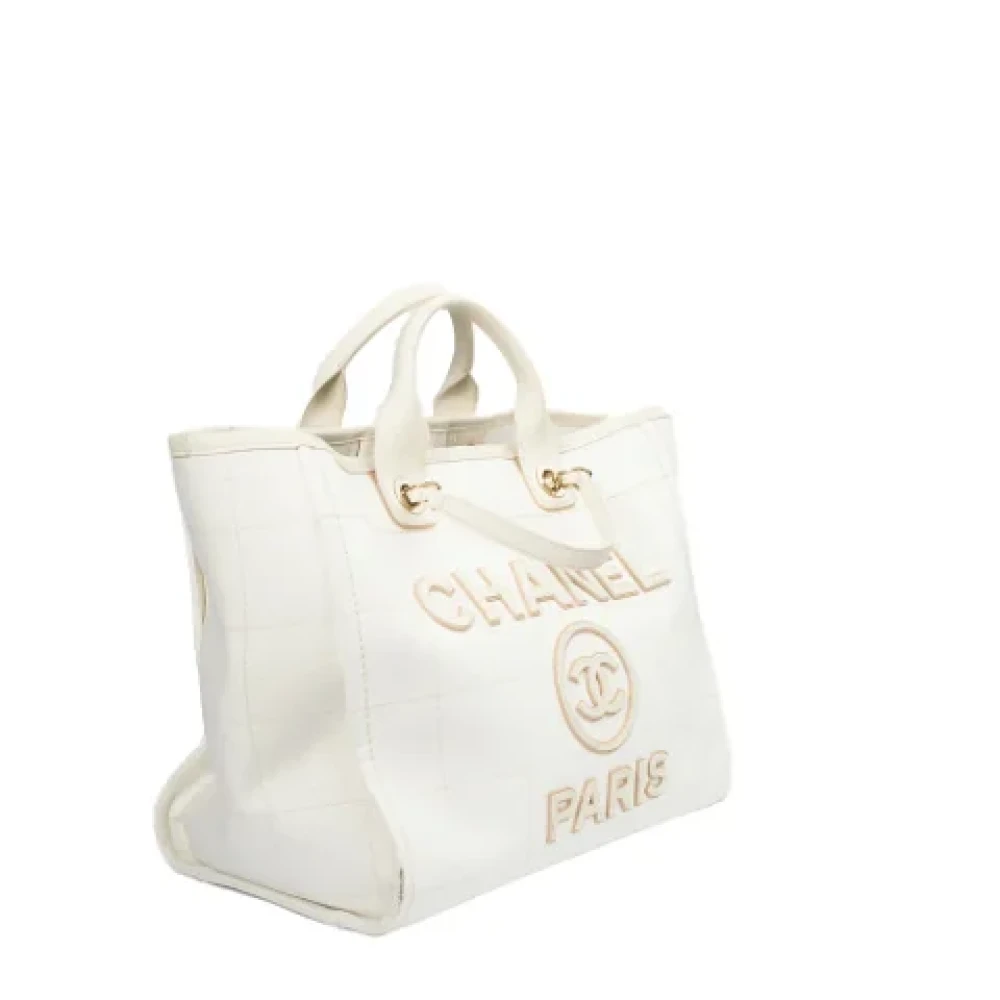 Chanel Vintage Pre-owned Cotton chanel-bags White Dames