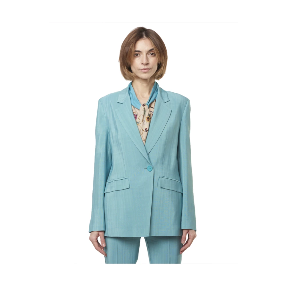 Semicouture Jackets Blue Dames