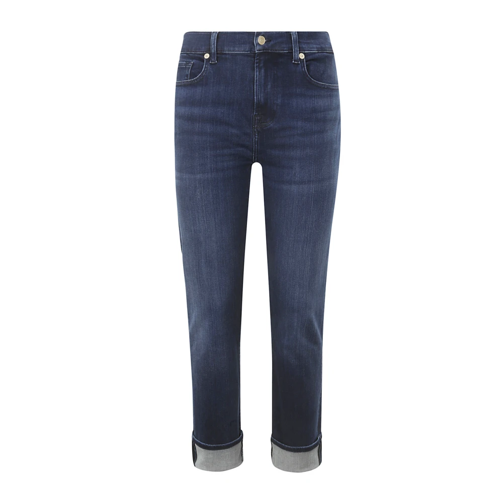 7 For All Mankind Slim Fit Jeans Donkerblauw Blue Dames