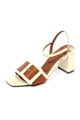 Mjölkbrun Lädersandal