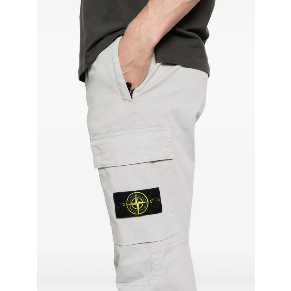 Stone Island Grijze Broek Verrijk Garderobe Eigentijdse Look Gray Heren