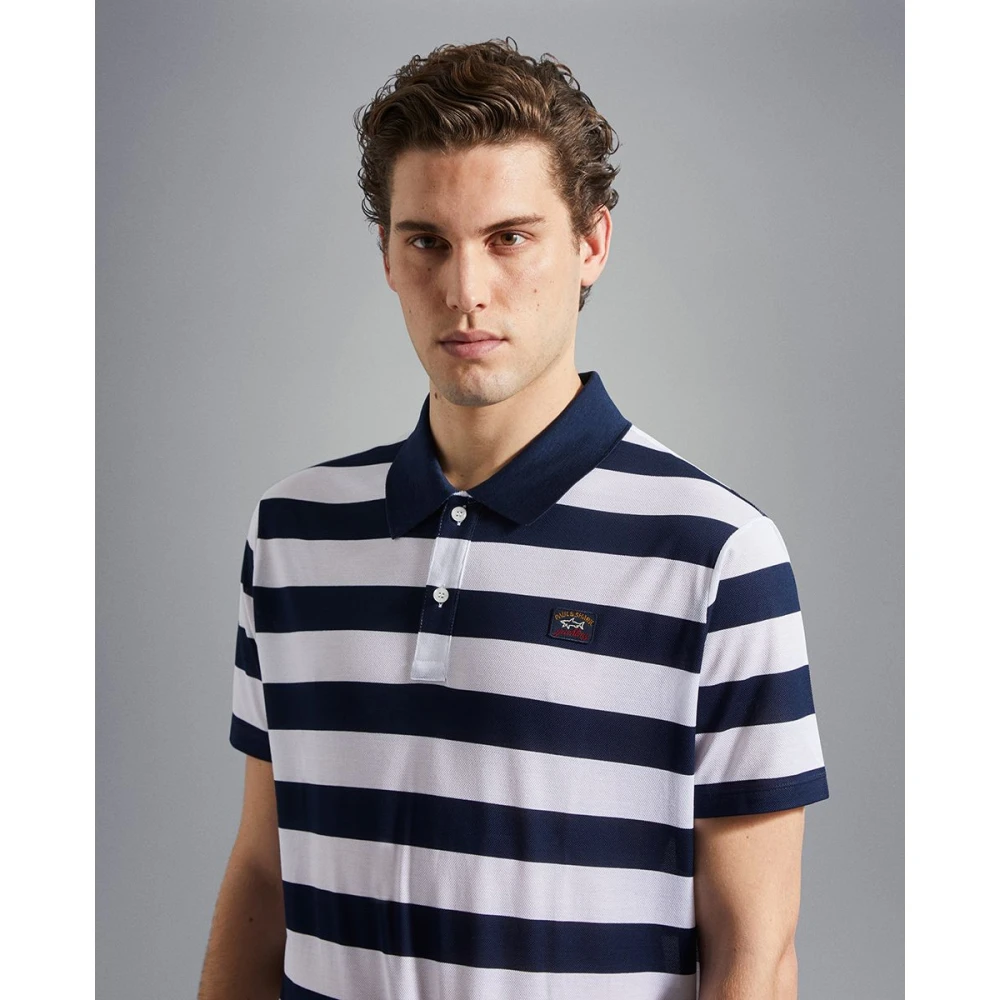 PAUL & SHARK Katoenen Piqué Polo Blue Heren