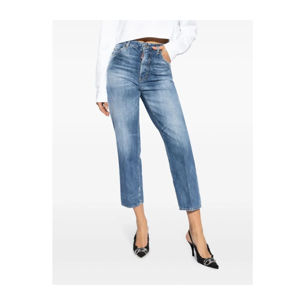 Dsquared2 Blauwe Casual Broek Blue Dames