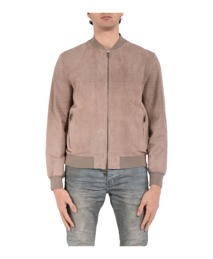 bomber-en-daim-perfore