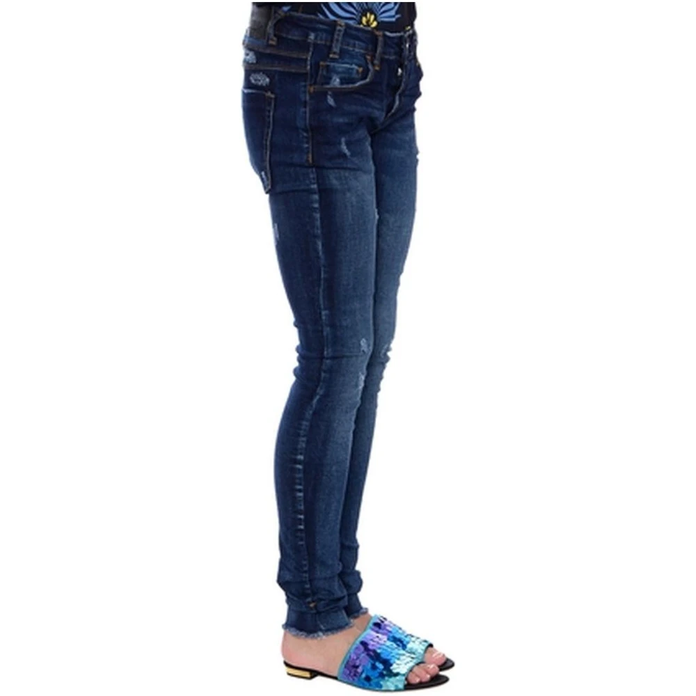 One Teaspoon Donkerblauwe Skinny Jeans Collectie Blue Dames