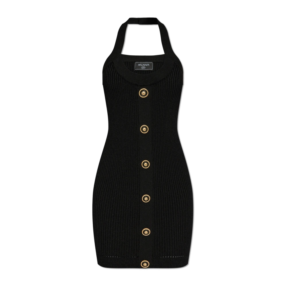 Balmain Off-shoulder jurk Black Dames