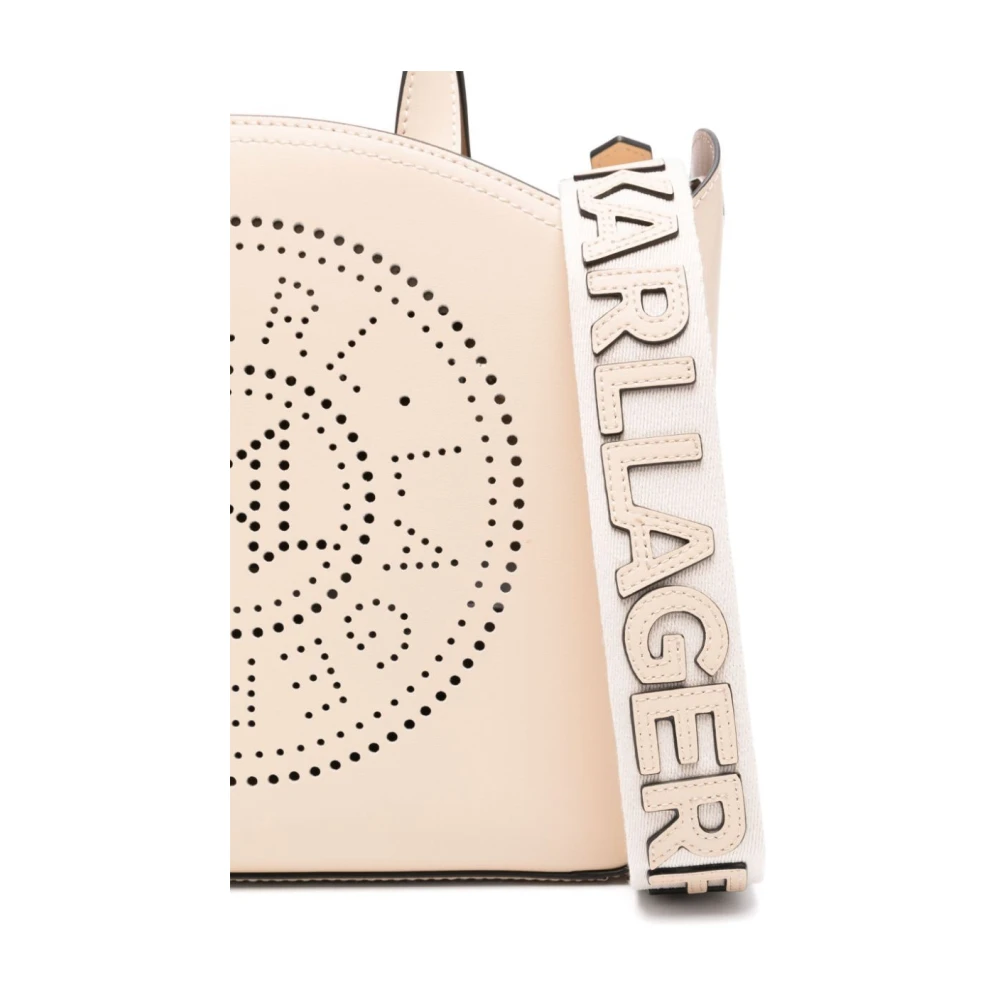 Karl Lagerfeld Tote Perforated Beige Dames