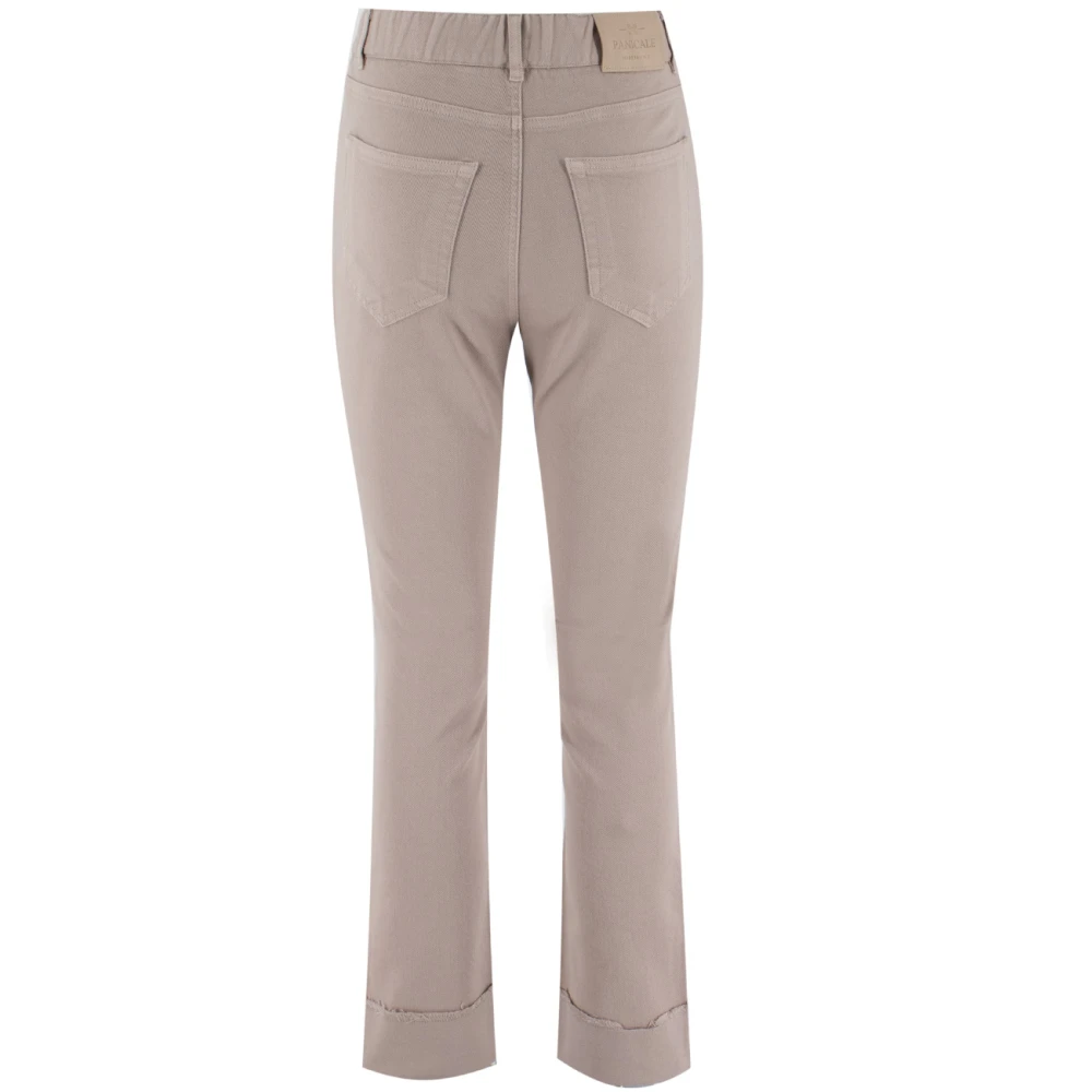 Panicale Jewelled High-Waisted Trousers Beige Dames