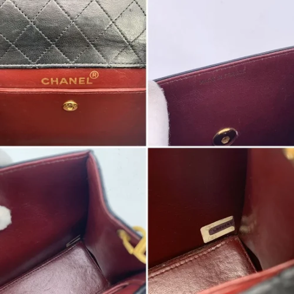 Chanel Vintage Pre-owned Leather crossbody-bags Black Dames