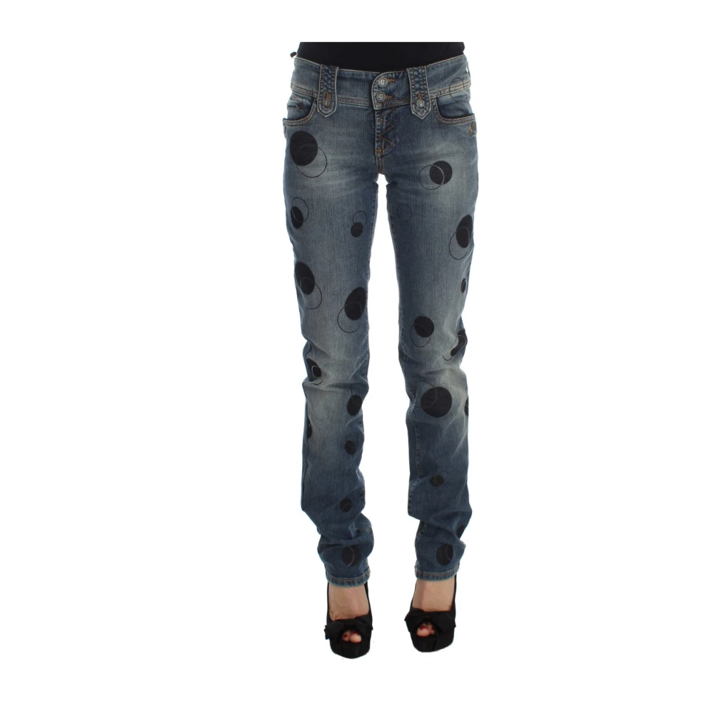 John Galliano Elegante Bootcut Jeans in Blauwe Wassing Blue Dames