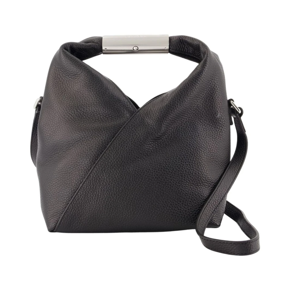Mm6 Maison Margiela Vrouw Zwart Tassen Dames, One Size, Leer, Japanse Kleine Portemonnee