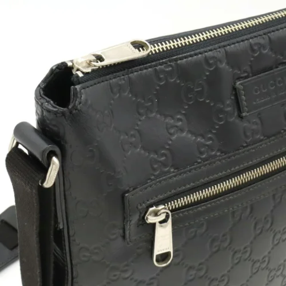 Gucci Vintage Pre-owned Leather shoulder-bags Black Dames
