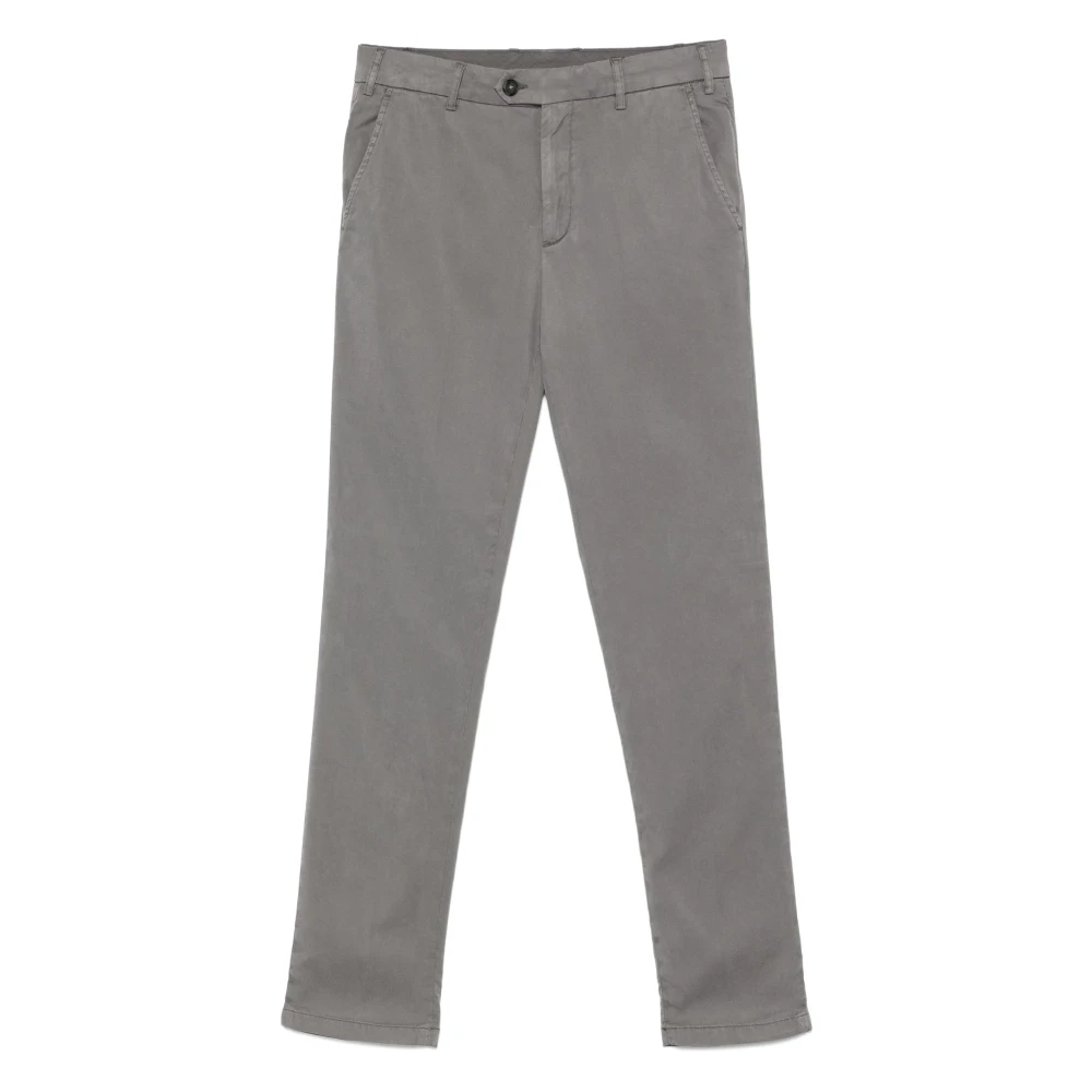 Canali Lyocell Katoenen Broek met Zakken Gray Heren