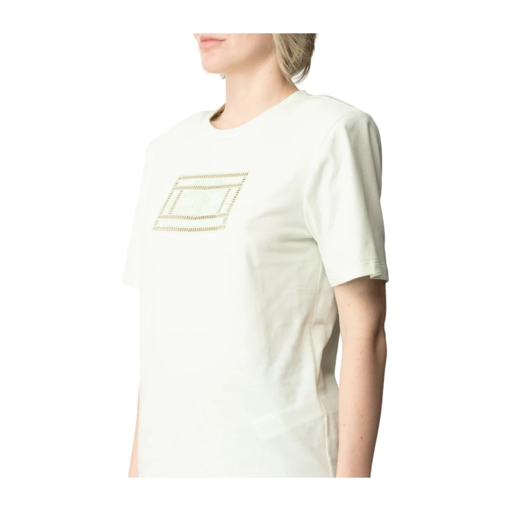 Elisabetta Franchi Katoenen Casual T-shirt Green Dames