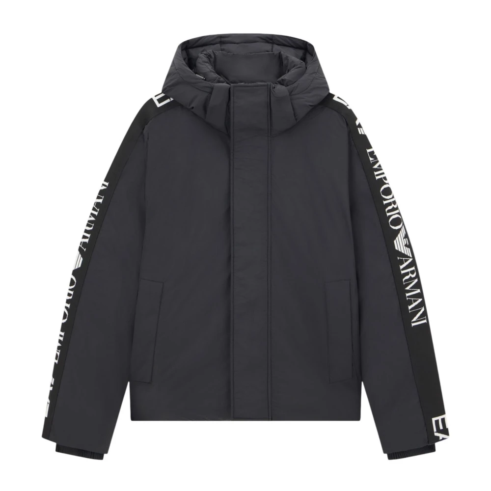 Emporio Armani Ea7 , Winter Jackets, Male, Black, L, Padded Jacket