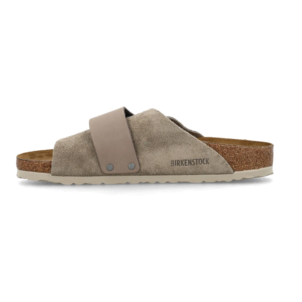 Birkenstock Suede Kyoto Sandalen Beige Dames