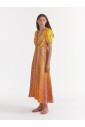 robe-vintage-a-rayures-de-carnaval-en-soie