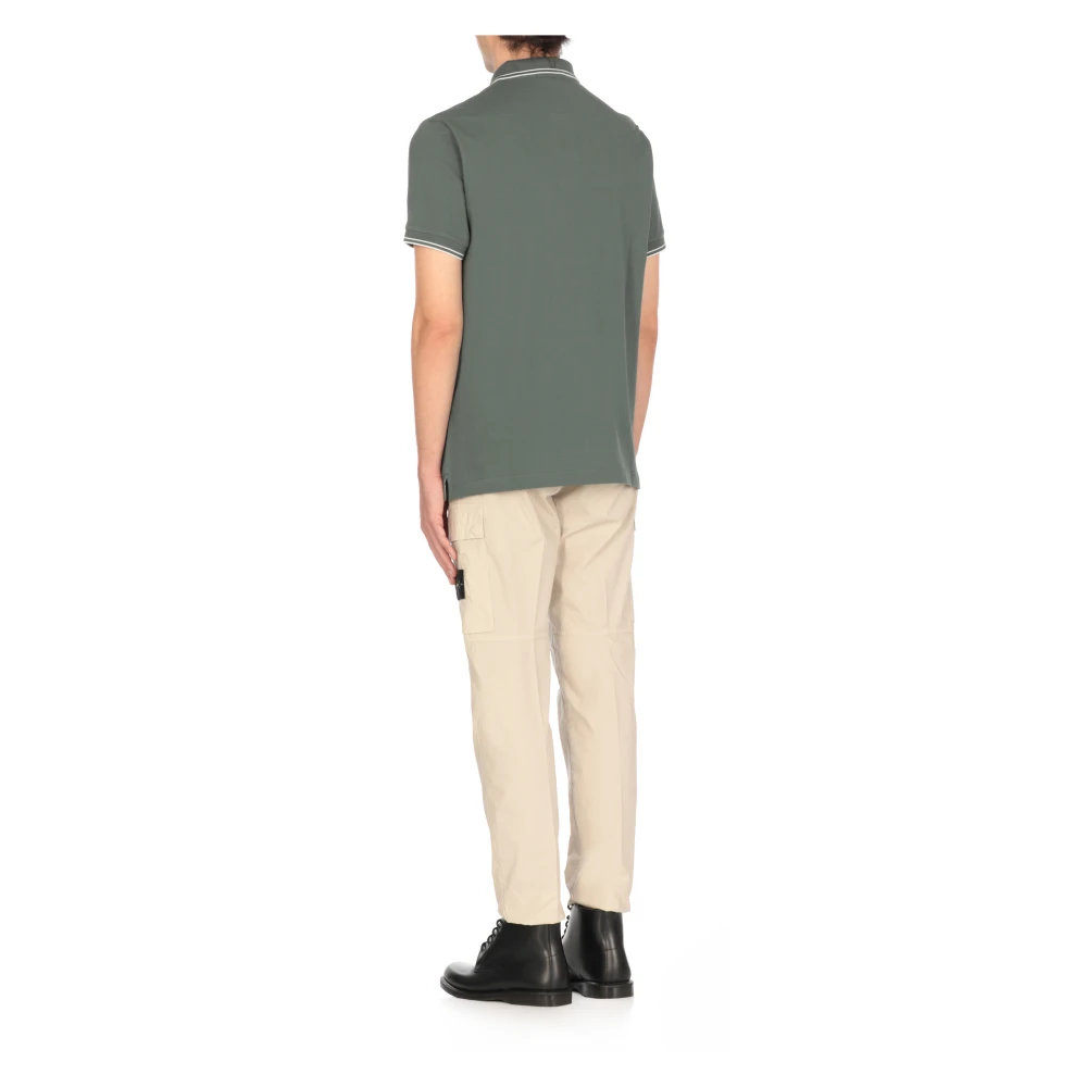 Stone Island Groen Poloshirt met Logopatch Green Heren