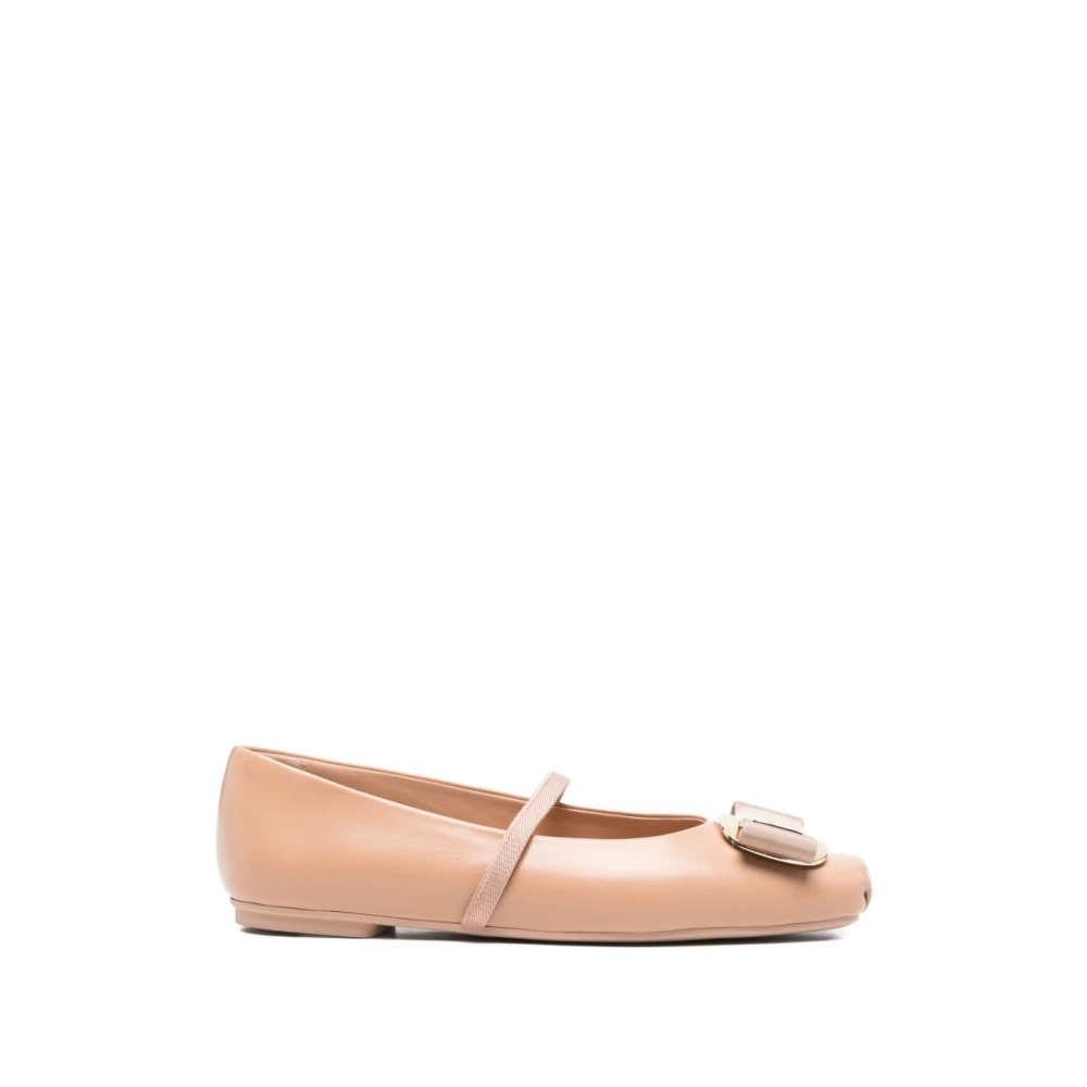 Ferragamo Women's Pink Ballerina Shoes, 4 Uk, Flat Shoes