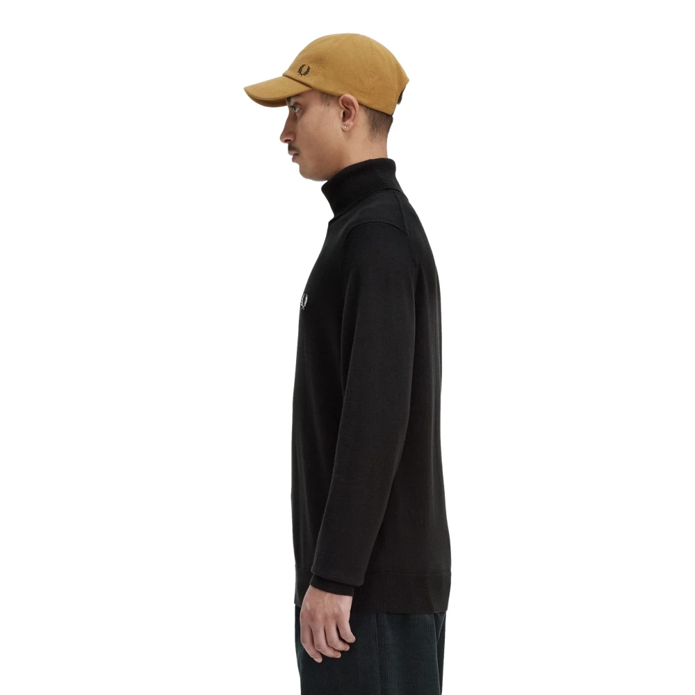 Fred Perry Roll Neck Jumper Black Heren