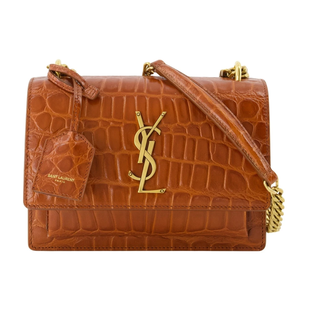Saint Laurent Women's Brown Shoulder Bags, One Size, Le Sac Sunset Small