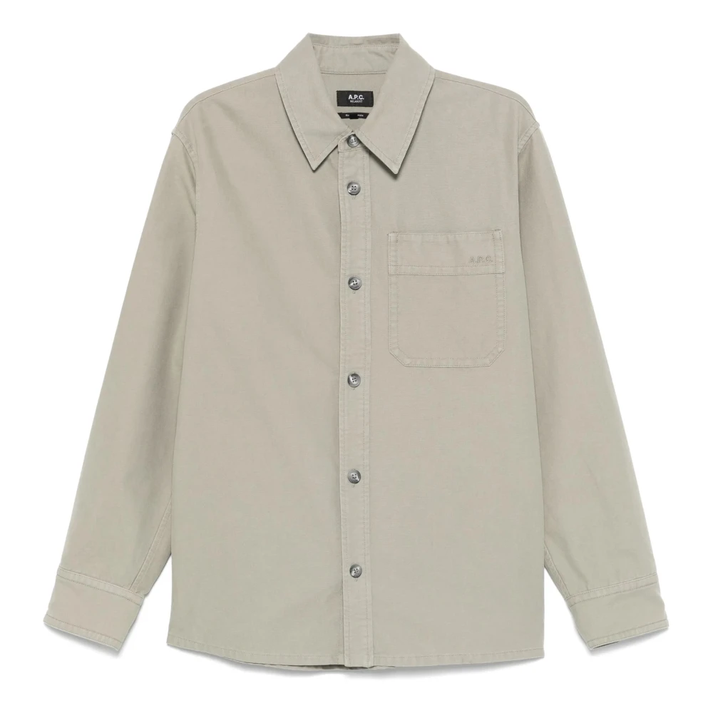 A.p.c. Herr Grön Skjortor L, Stiliga Skjortor