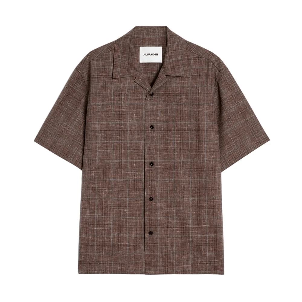 Jil Sander Men's Brown Overshirt - Short Sleeve Shirts - Xl - Shirts