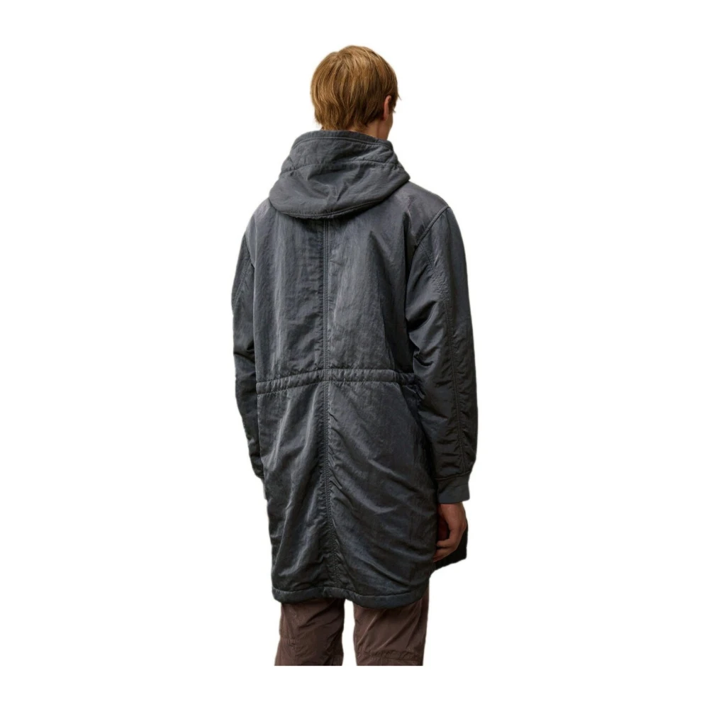 C.P. Company Zwarte Zand Nylon Parka met Lens Black Heren