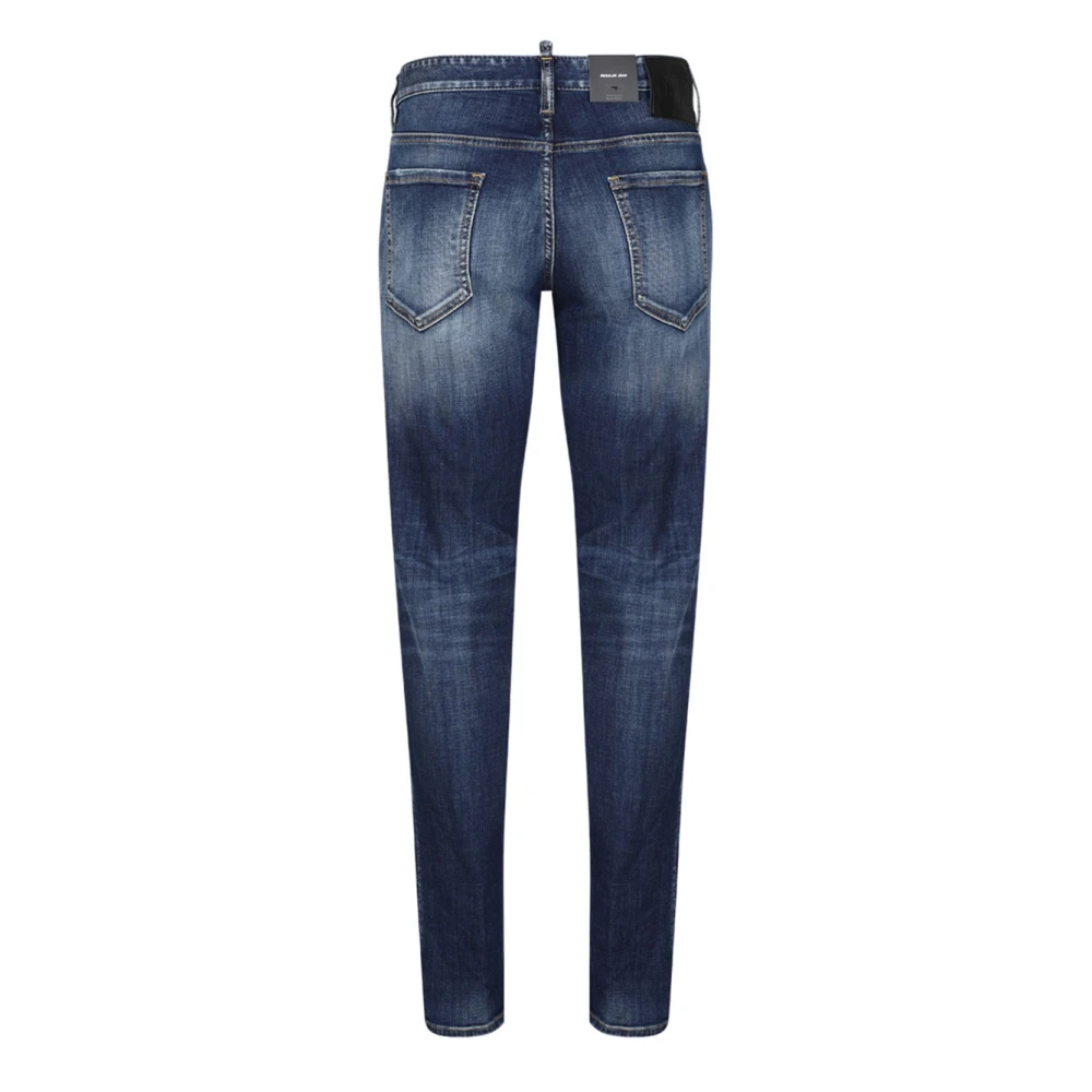 Dsquared2 Blauwe Skinny Distressed Jeans Blue Heren